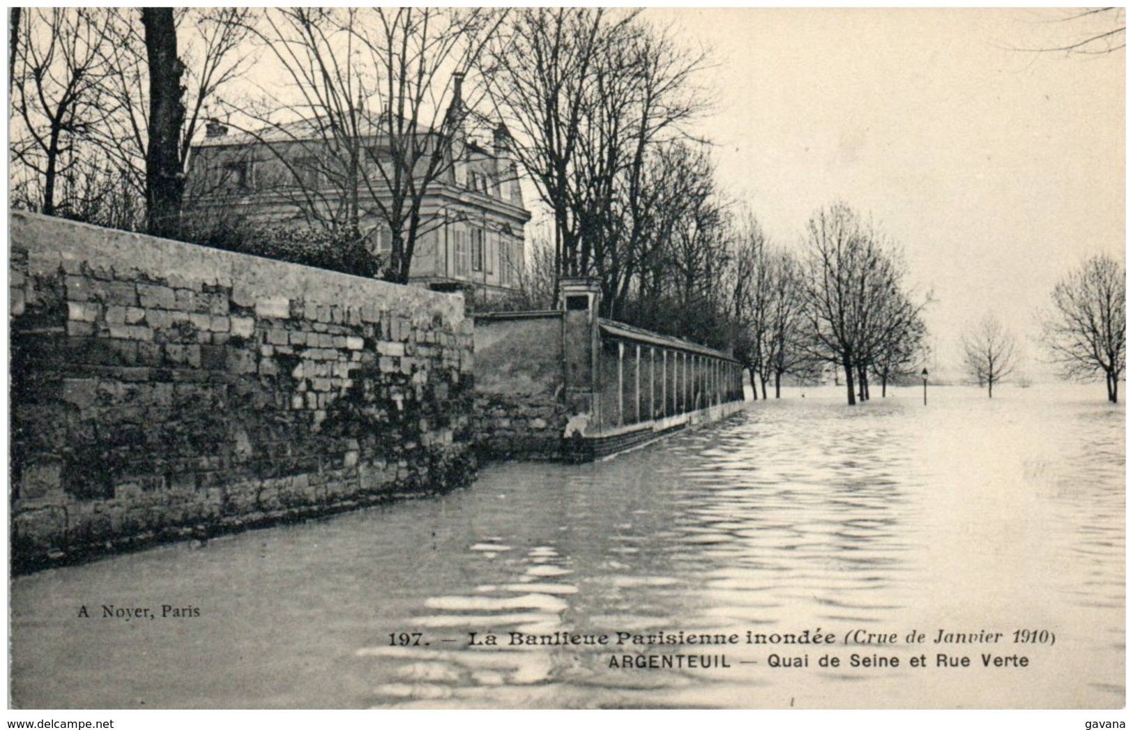 95 ARGENTEUIL - Crue De La Seine - Quai De Seine Et Rue Verte - Argenteuil