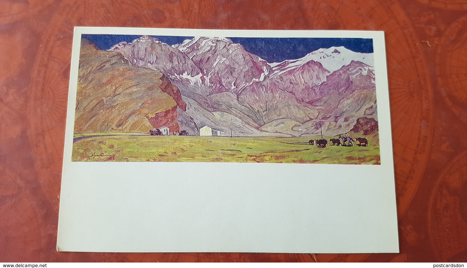 TAJIKISTAN - , Pamir Mountains - "The Highest Village Alichur" By Khushvatov - Old Soviet Postcard 1969 - Tajikistan