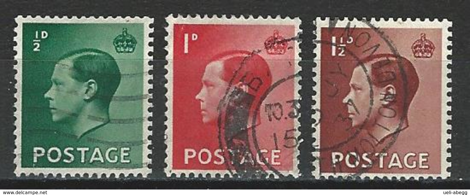 GB SG 457-59 Wi, Mi 193-95Z O Used - Used Stamps