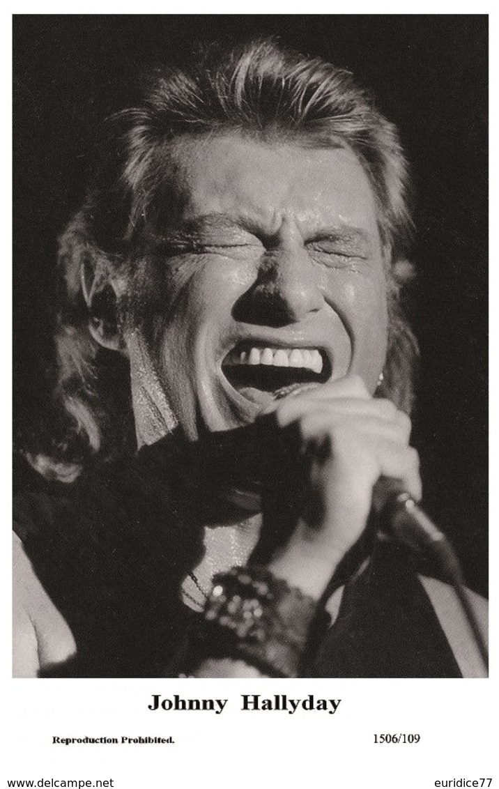 JOHNNY HALLYDAY - French Singer PHOTO POSTCARD - 1506/109 Swiftsure Postcard Edition Year 2000 - Entertainers