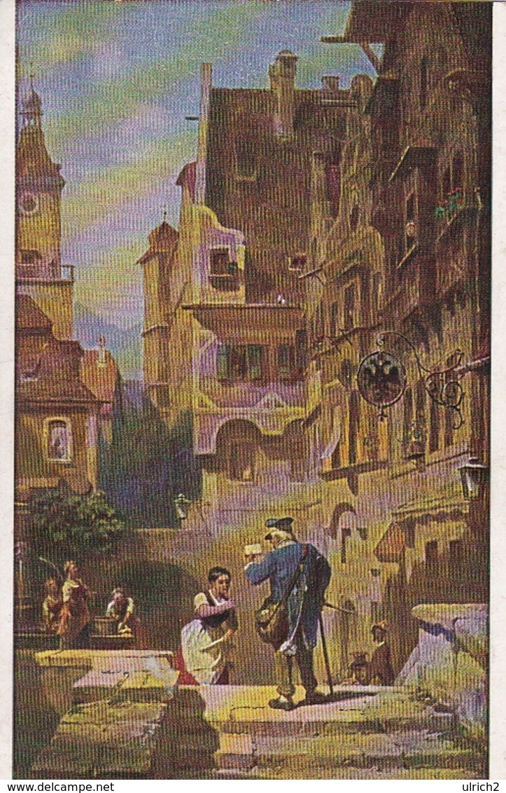 AK Der Briefträger - Carl Spitzweg - 1924  (49857) - Poste & Facteurs
