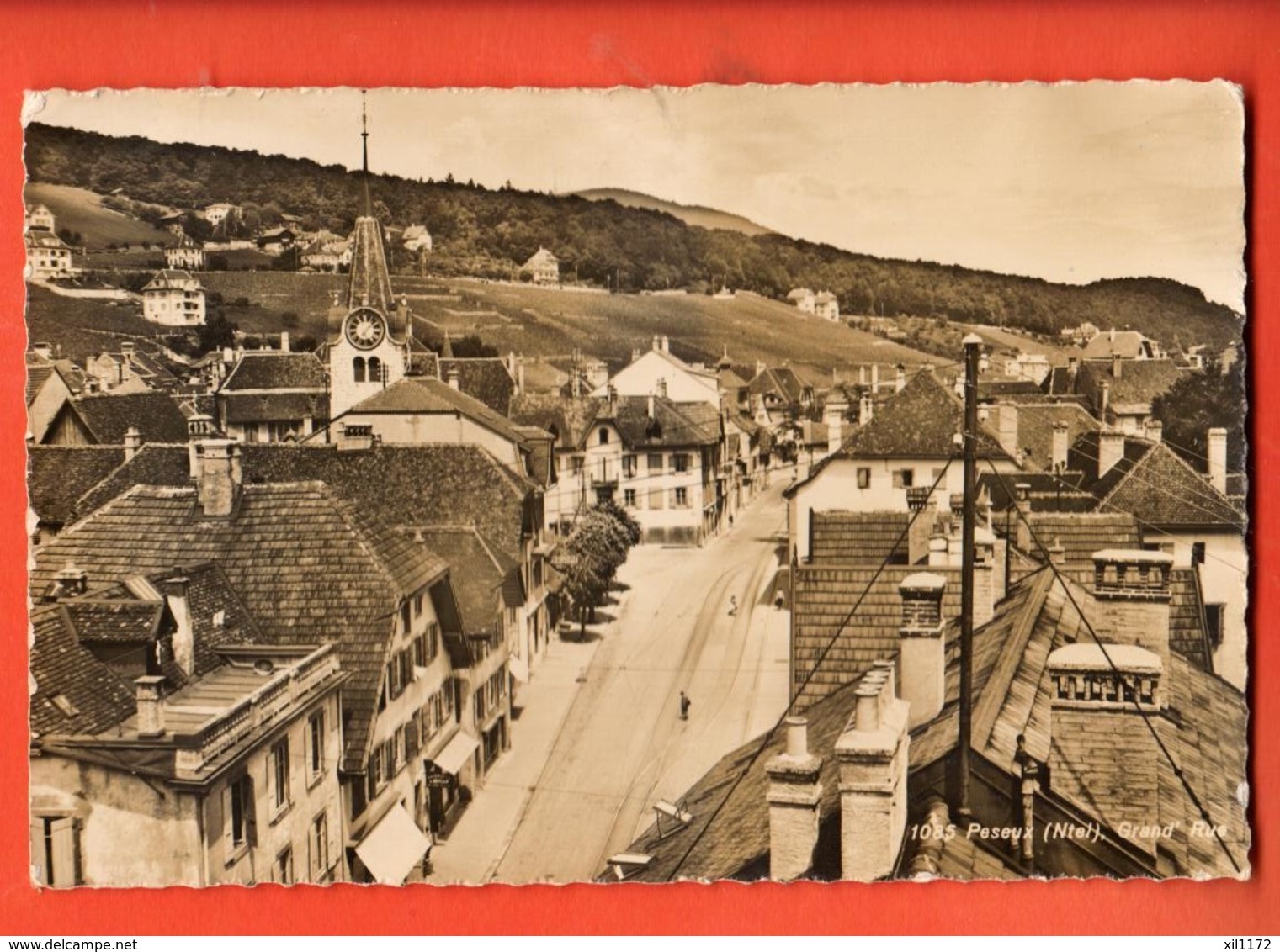 ZAD-24 Peseux Centre Du Village Circulé 1941 Grand Format - Peseux