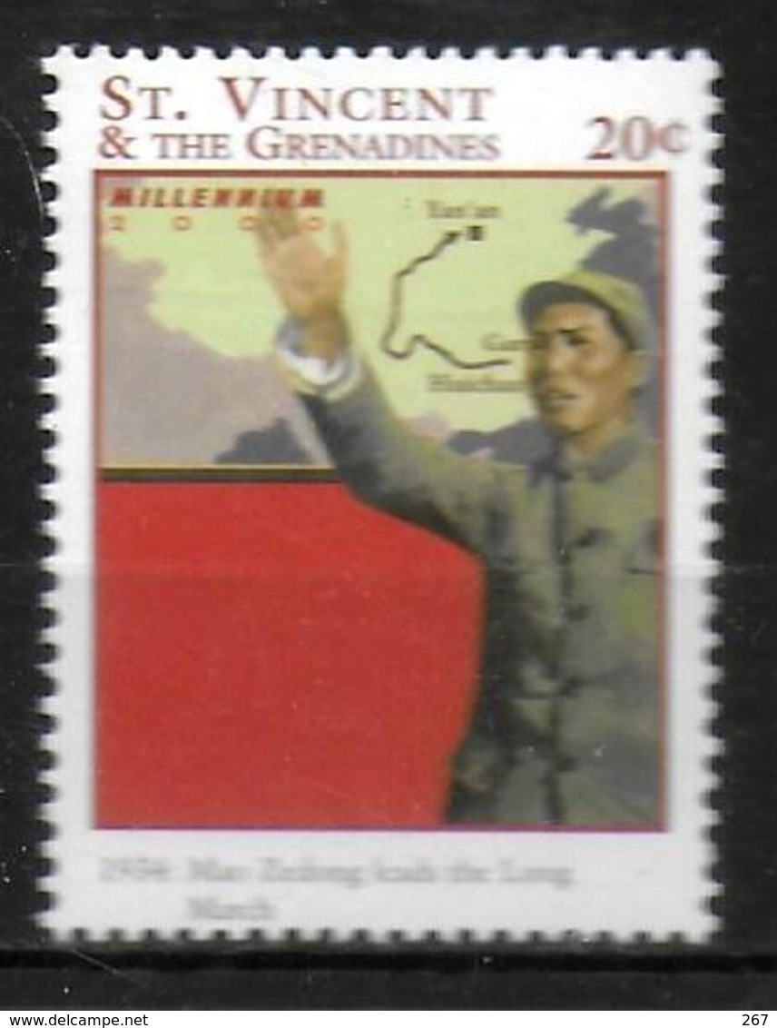 SAINT VINCENT  N° 3872  * *  Millennium Mao Tse Tung - Mao Tse-Tung