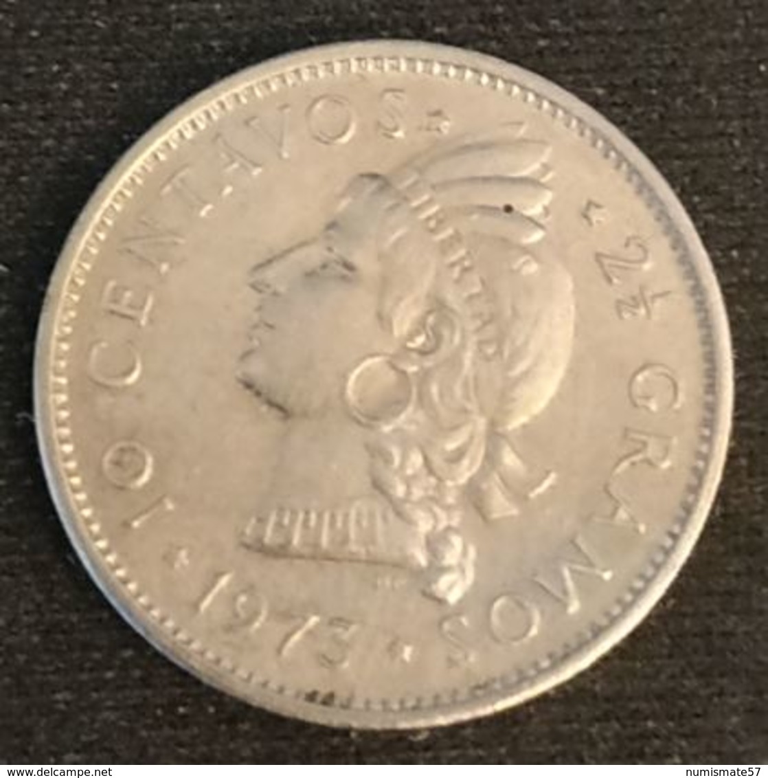 REPUBLIQUE DOMINICAINE - 10 CENTAVOS 1973 - KM 19a - REPUBLICA DOMINICANA - Dominicaanse Republiek