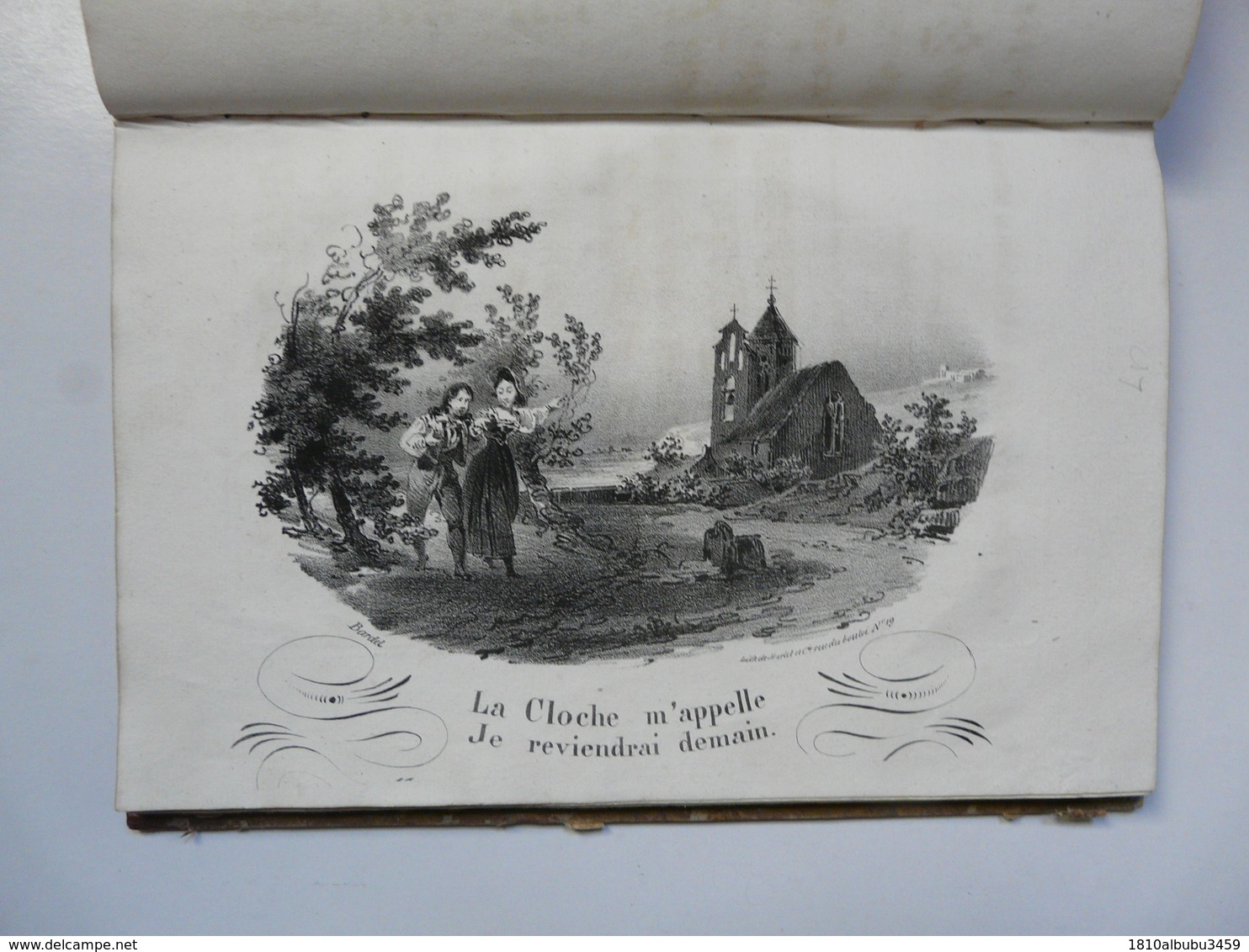 RELIURE ANCIENNE (années 1800) - RECUEIL DE PAROLES ET MUSIQUE : Auguste PANSERON - J. MEISSONNIER