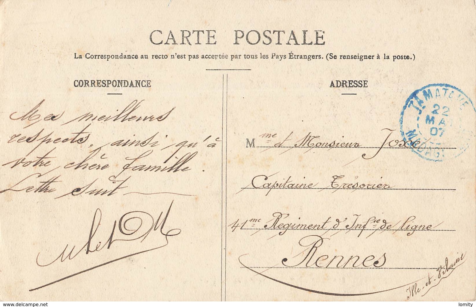 Madagascar Mine D' Or Orpaillage Recherche De L'or Par Sluice + Timbre Cachet 1907 Paire Attachée Timbres - Madagascar