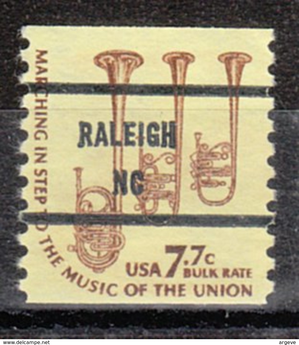 USA Precancel Vorausentwertung Preo, Bureau North Carolina, Raleigh 1614-81 - Vorausentwertungen