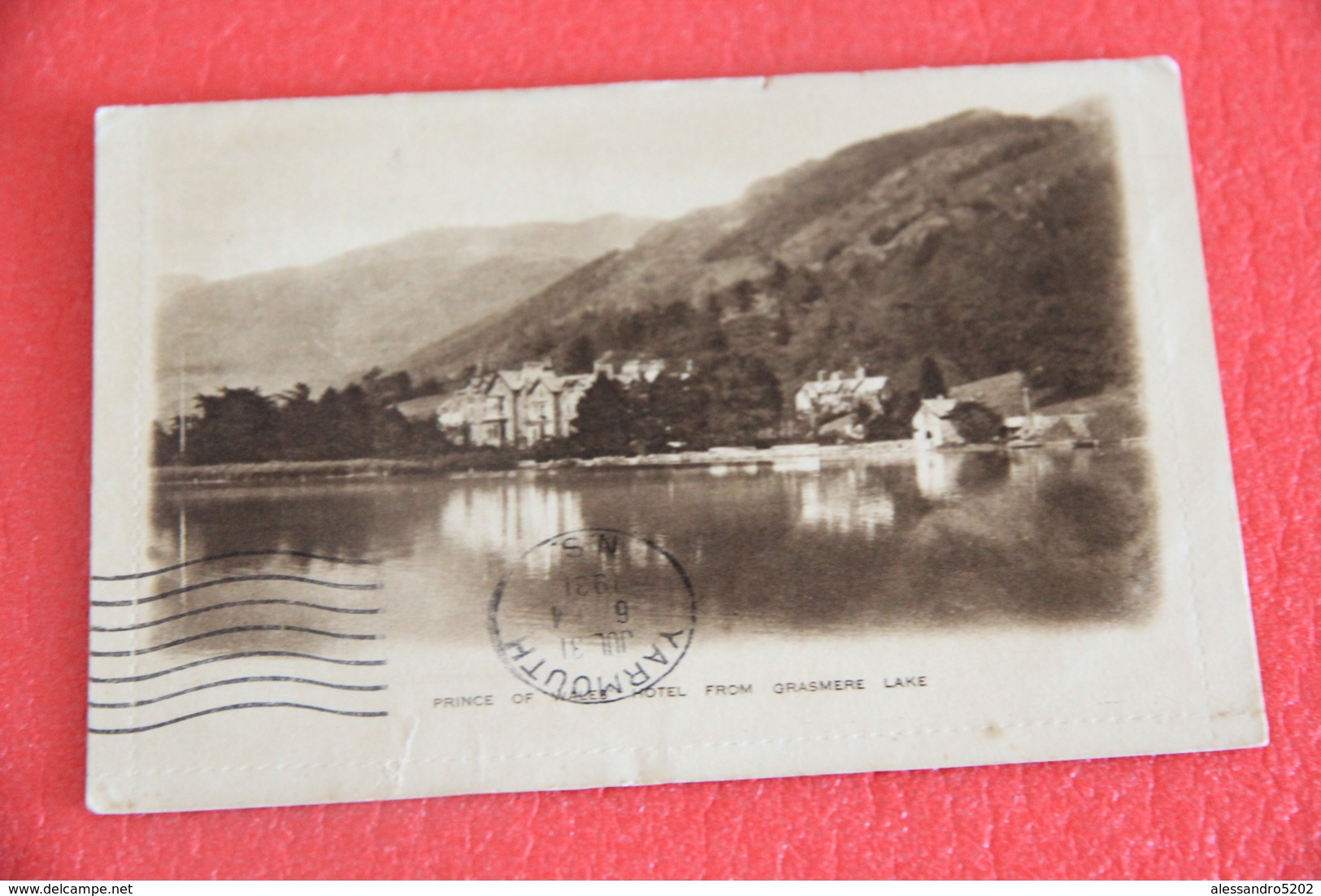 Cumbria Grasmere Lake With Double Face Lettercard 1931 Ship But Closed Rare+++++ - Grasmere