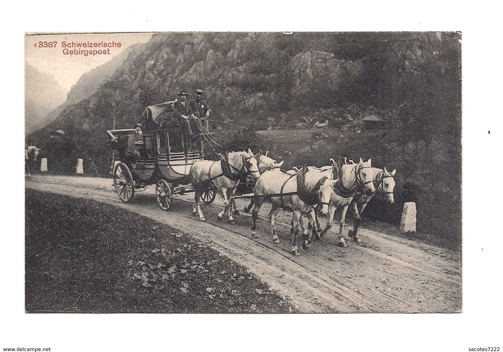 Schweizerische - Gebirgspost - DILIGENCE - - Risch-Rotkreuz