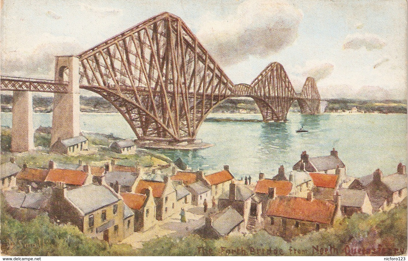 "D. Small. Edinburgh. The Forth Bridge From Norh" Tuck Oiette PC # 772 - Tuck, Raphael