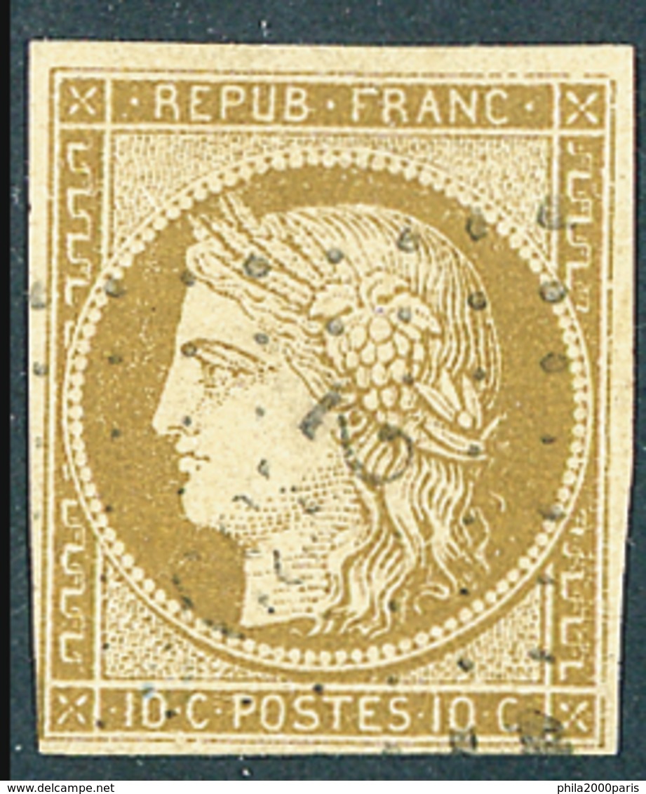 Timbre France Classique Cérès N°1a Bistre Brun - 1849-1850 Ceres