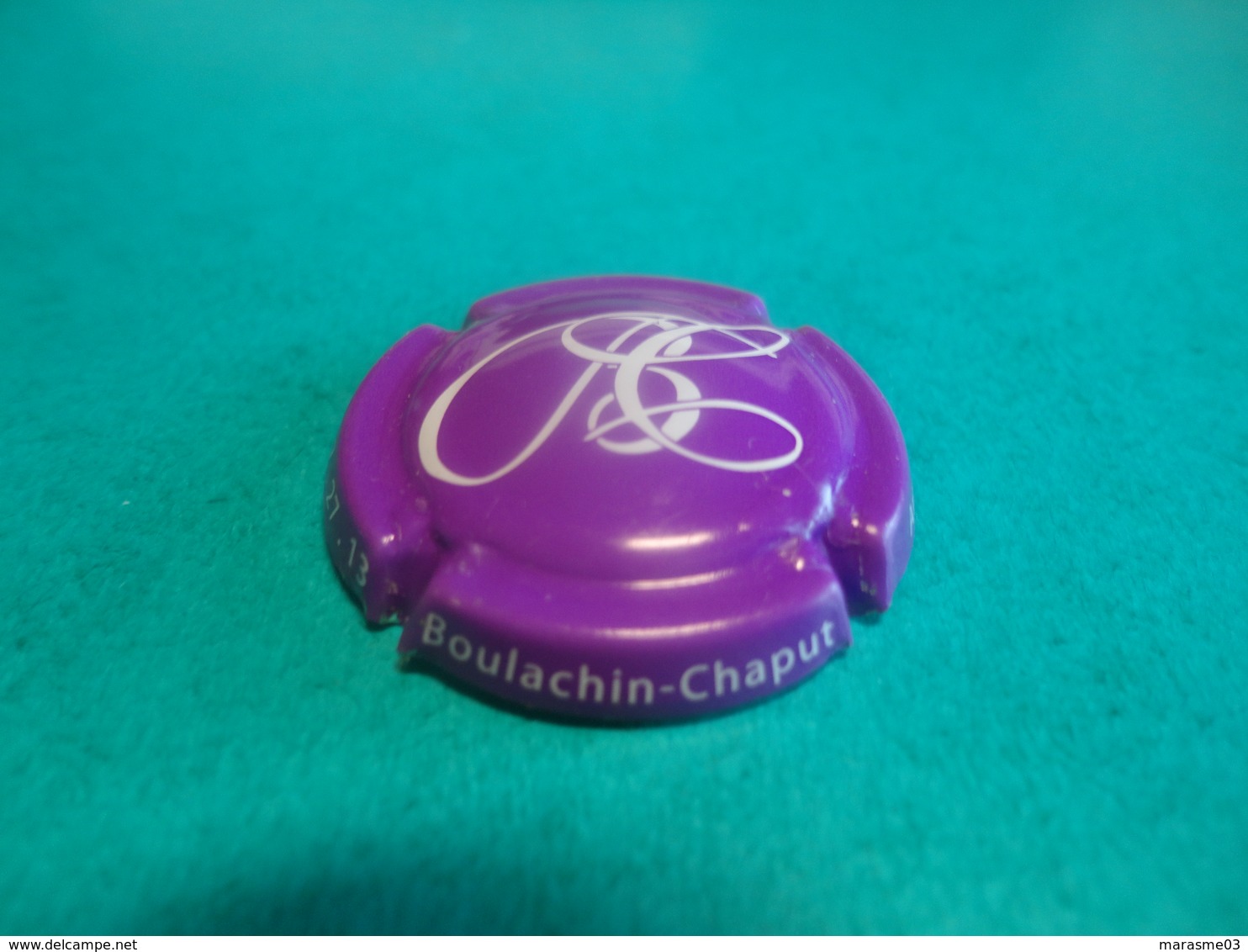 CAPSULE DE CHAMPAGNE  -  BOULACHIN CHAPUT  -  N°05 Fuchsia Et Blanc - Autres & Non Classés