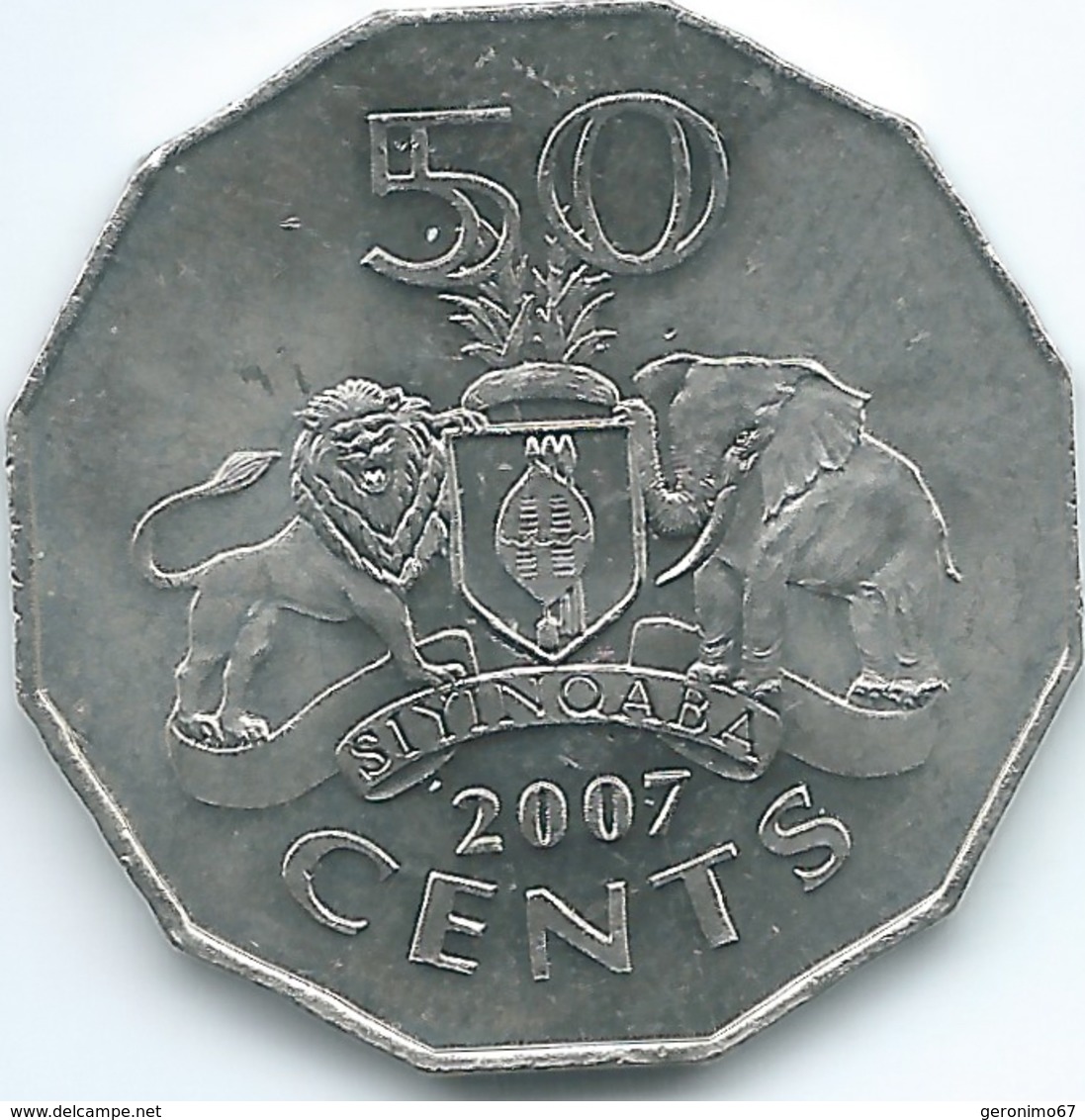 Swaziland - 50 Cents - 2007 - KM52 - Swaziland