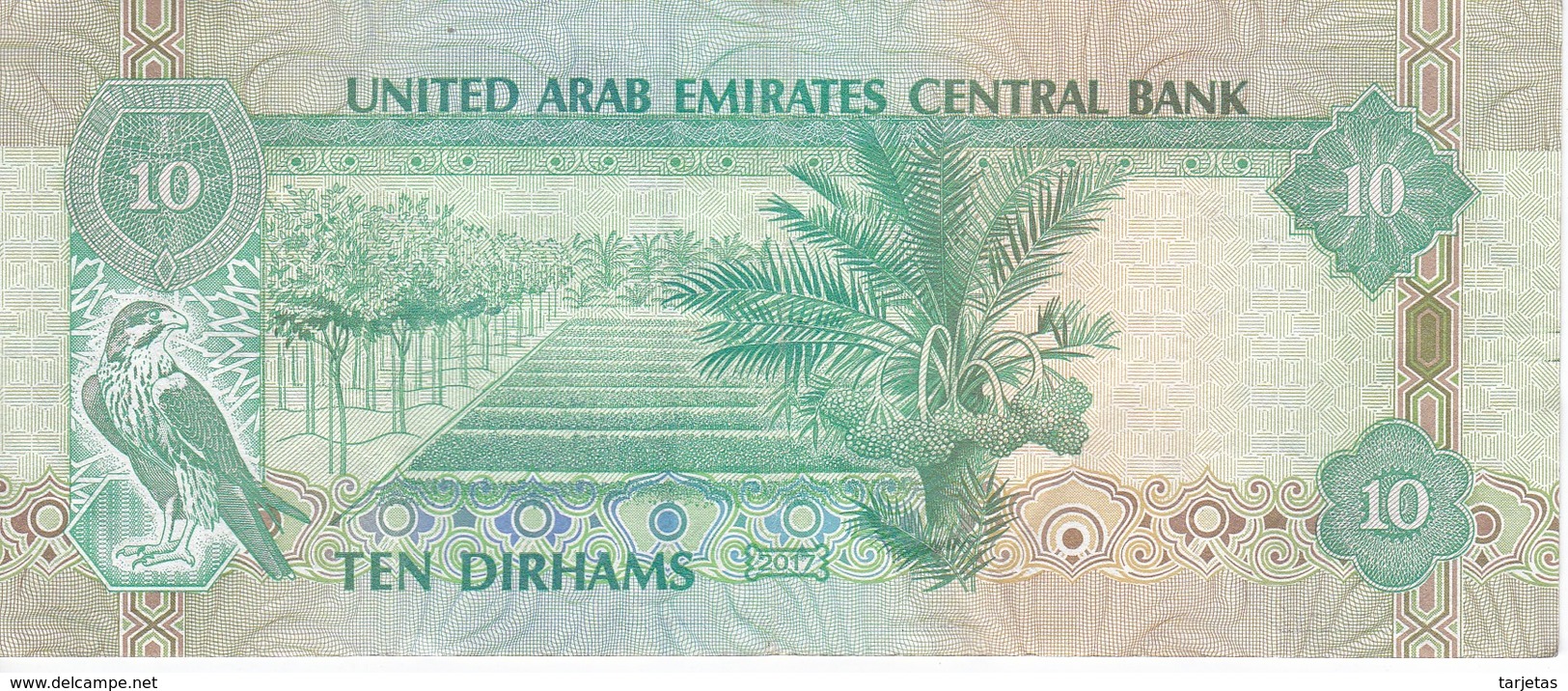 BILLETE DE EMIRATOS ARABES DE 10 DIRHAMS DEL AÑO 2017  (BANKNOTE) - Ver. Arab. Emirate