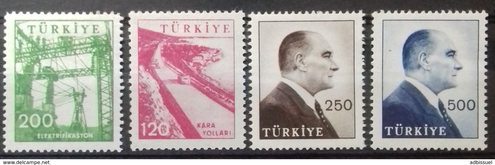 TURQUIE TURKEY N° 1438 B à 1439 B COTE 28,50 € 1959-60 (1439 A + 1439 B NEUFS ** MNH Et 1438 B + 1439 NEUFS * MH) - Unused Stamps