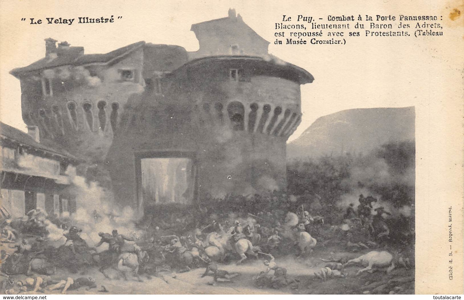 CPA 43 LE PUY EN VELAY COMBAT A LA PORTE PANNESSAC - Le Puy En Velay