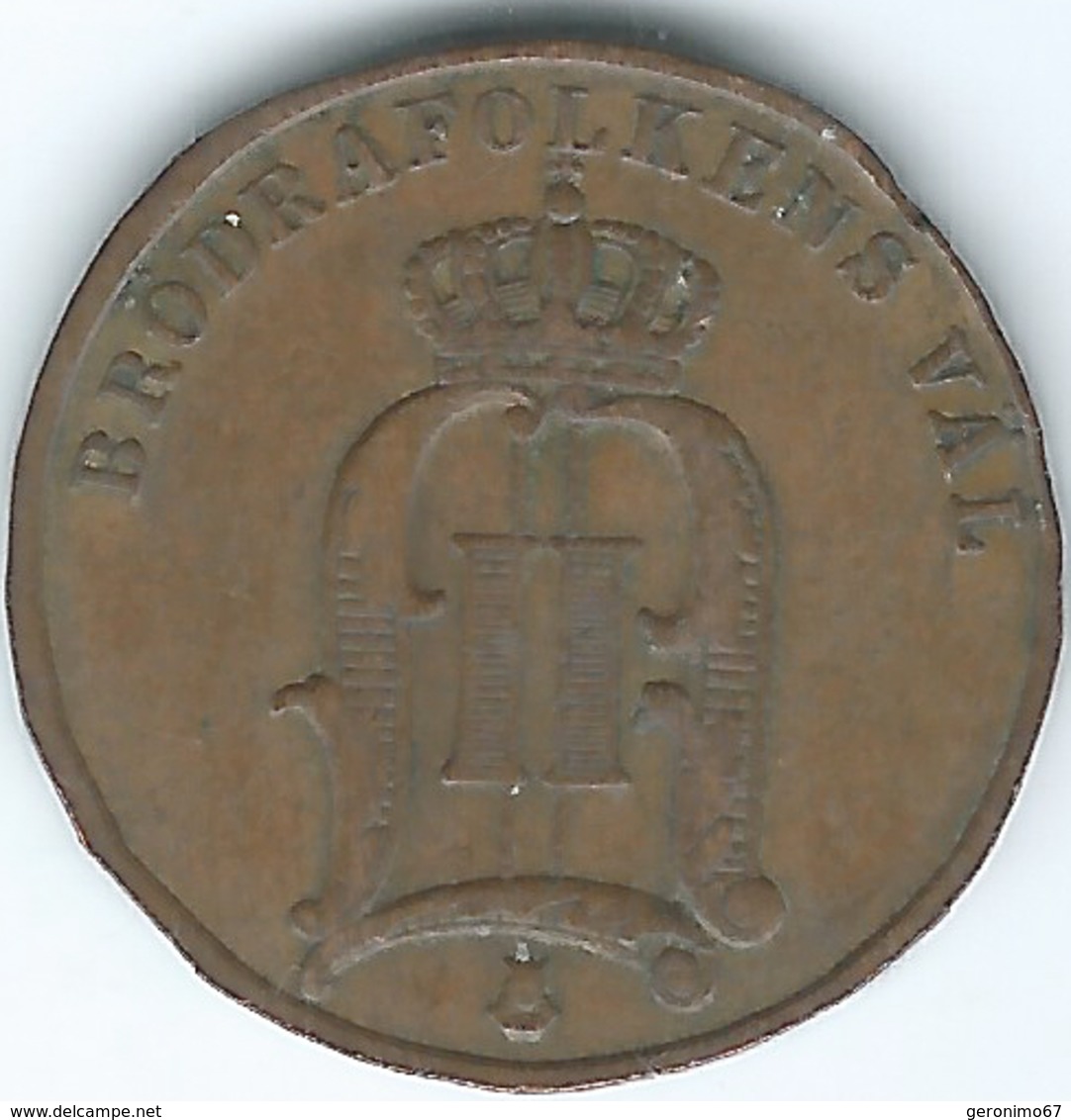 Sweden - 1902 - Oscar II - 2 Öre - KM746 - Svezia