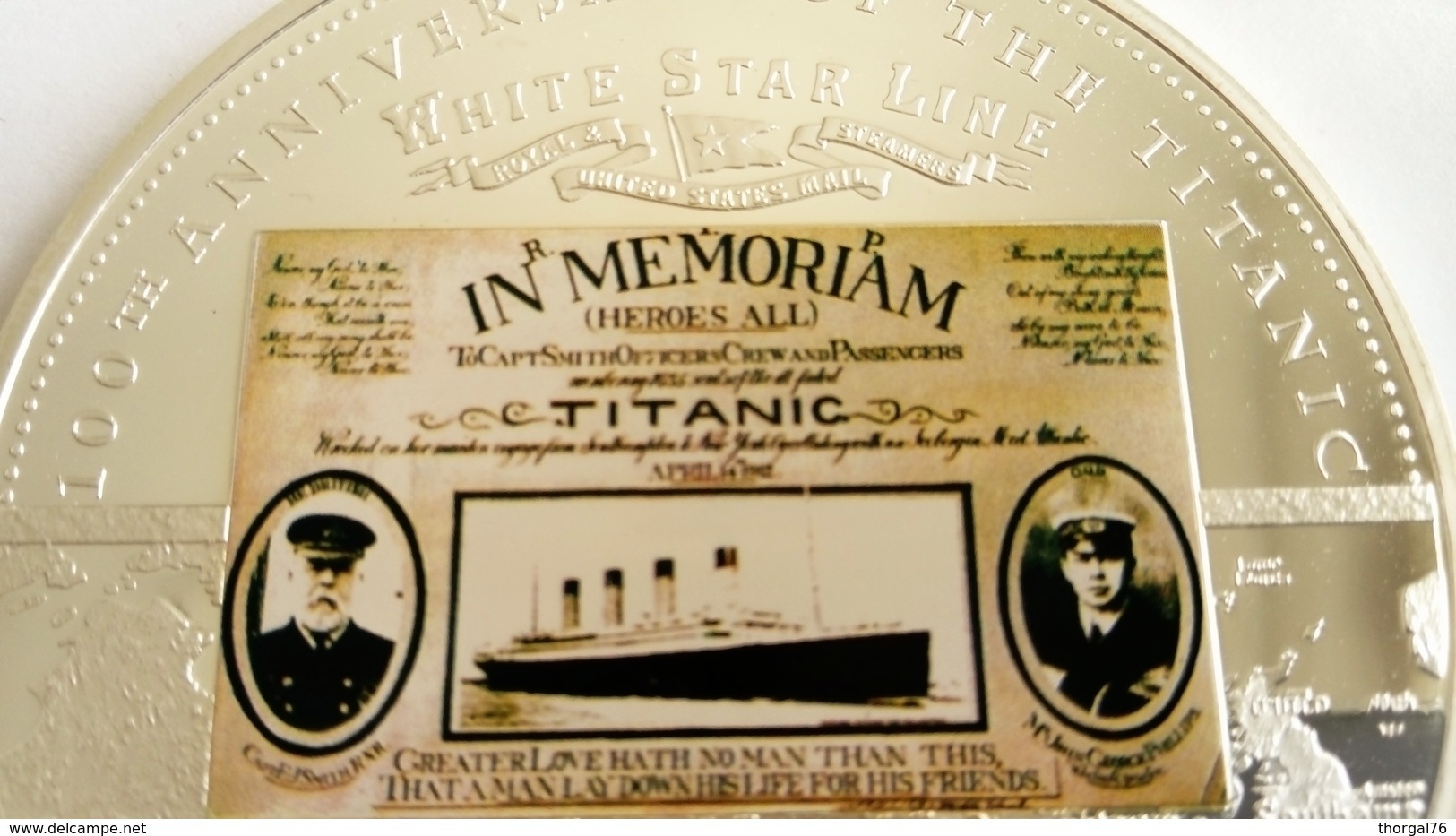 TITANIC 1912- 2012 MEDAILLE COMMEMORATIVE DU NAUFRAGE DU PAQUEBOT TITANIC - Décoration Maritime