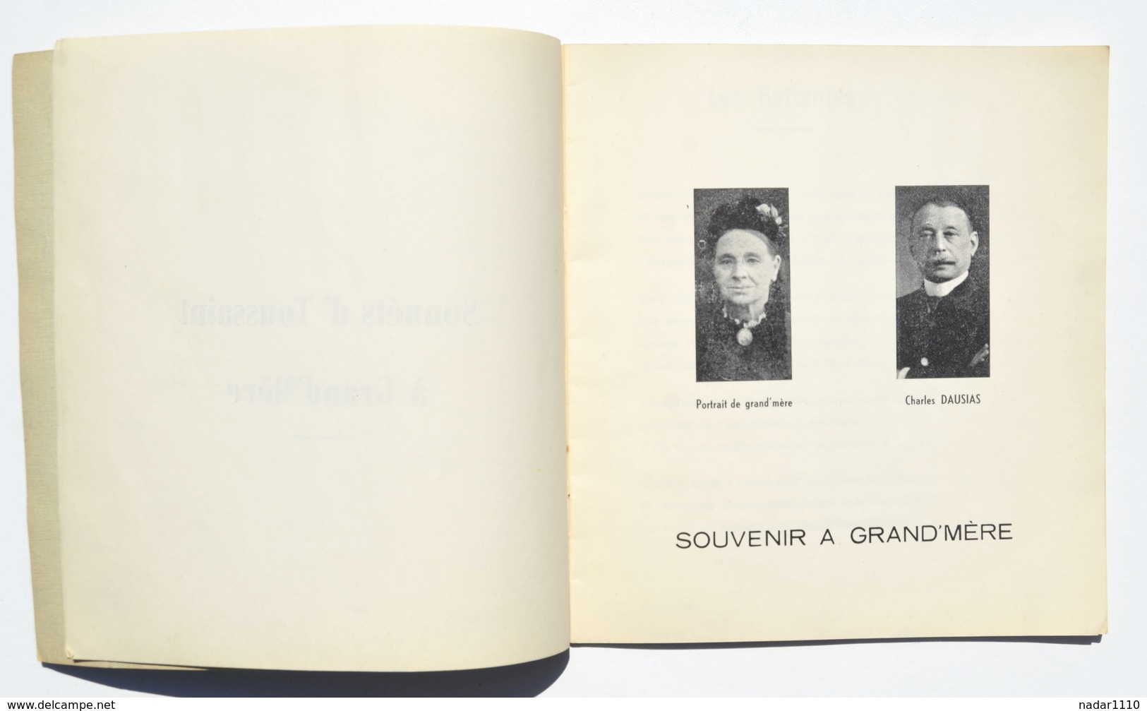 MONS : Charles Dausias - Sonnéts D'Toussaint à Grand'Mère - Patois Montois, 1954 - Chansonniers