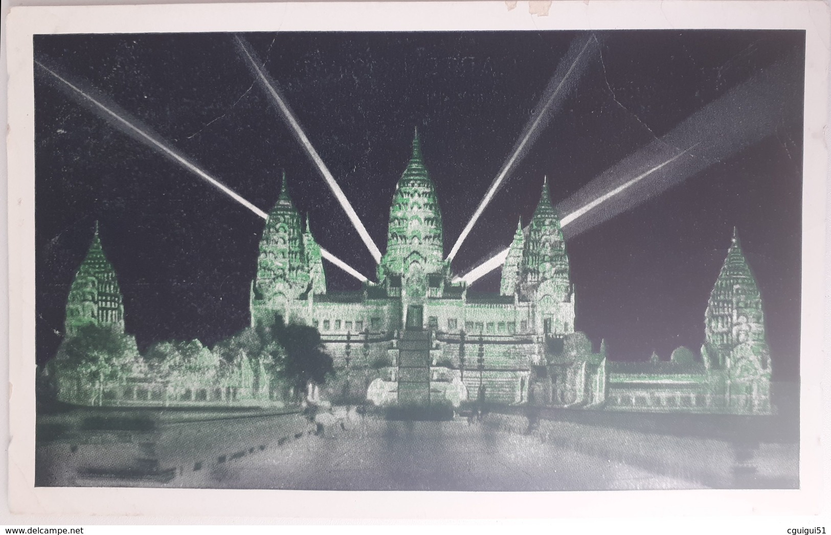 Exposition Coloniale Internationale De Paris 1931 Angkor Vat Wat Vue De Nuit - Exhibitions