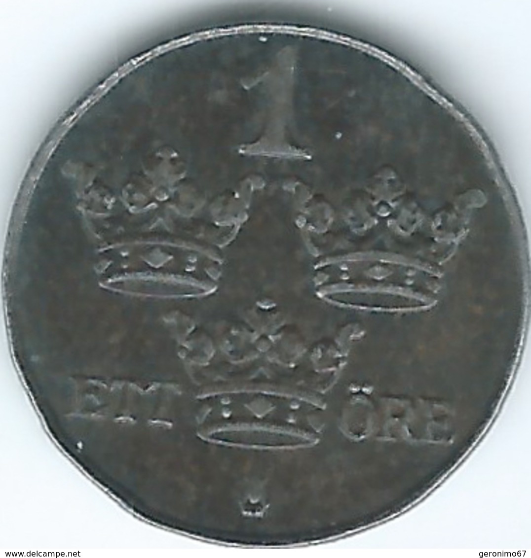 Sweden - 1948 - Gustav V - 1 Öre - KM810 - Iron Coin - Svezia