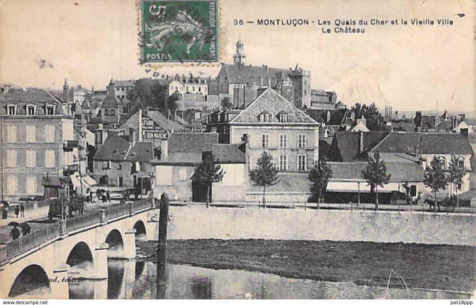 03 - MONTLUCON : Les Quais Du Cher Et La Vieille Ville -CPA Village (   Habitants )   - - Montlucon