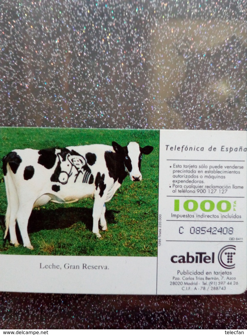 ESPAGNE CAFE COLOMBIA COW VACHE 1000 PTAS UT - Koeien