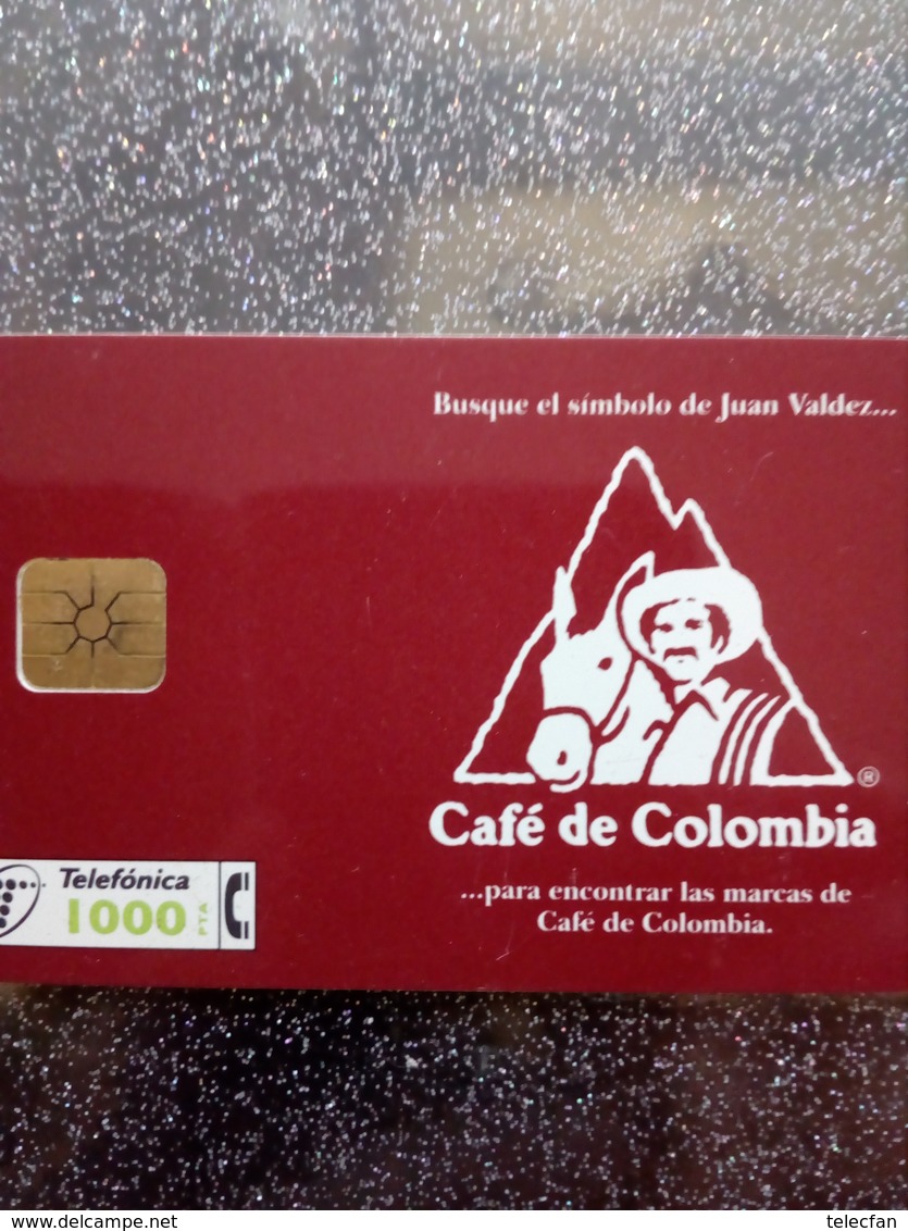 ESPAGNE CAFE COLOMBIA COW VACHE 1000 PTAS UT - Mucche