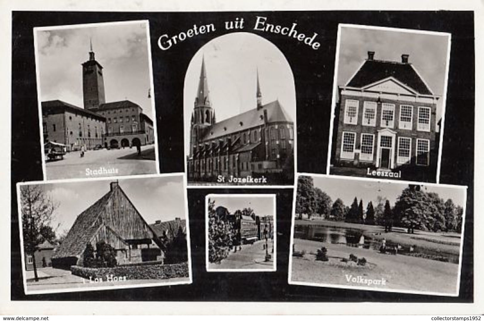 87490- ENSCHEDE- TOWN HALL, CHURCH, PARK, DIFFERENT VIEWS - Enschede