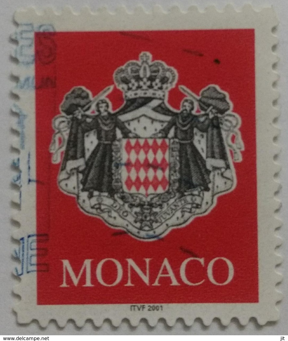 135. MONACO 2001 USED STAMP COATS OF ARMS - Oblitérés