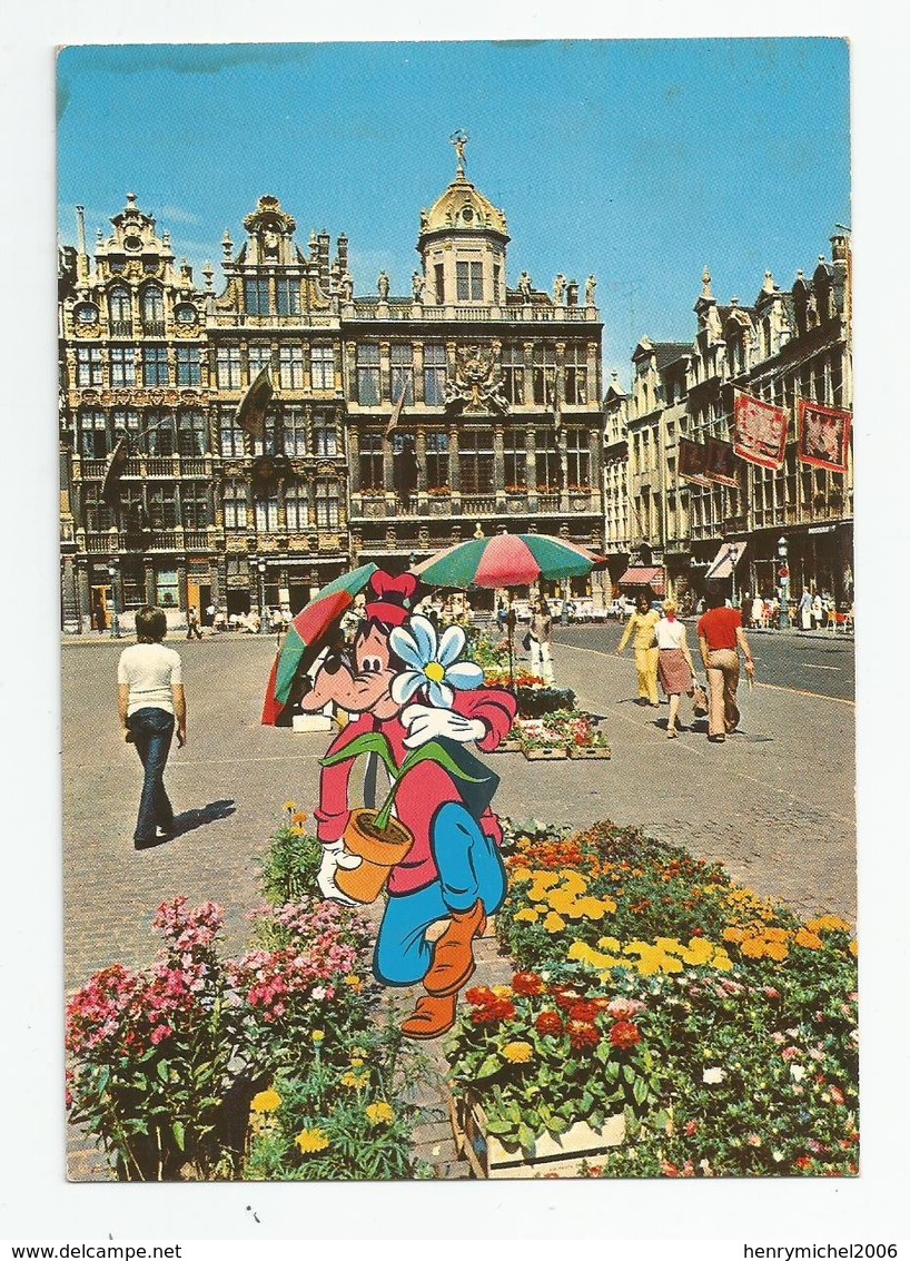 Cpm Walt  Disney Dingo A Bruxelles Brussel Belgique - Otros & Sin Clasificación