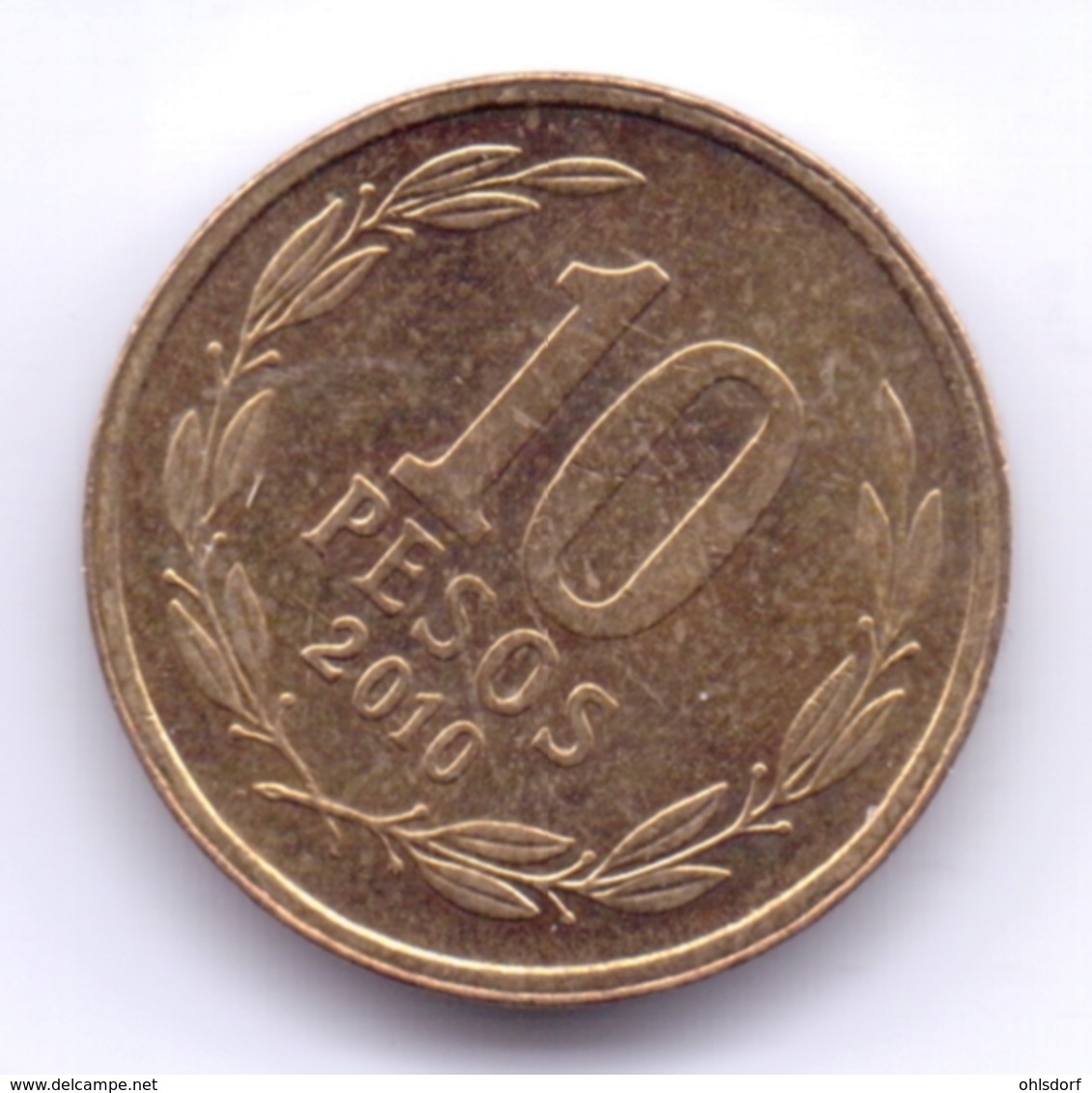 CHILE 2010: 10 Pesos, KM 228 - Chile