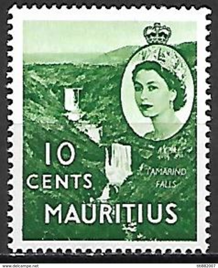 MAURICE     -    QE II  /  Chutes Tamarind .  10 Cents.   Neuf ** - Mauritius (...-1967)