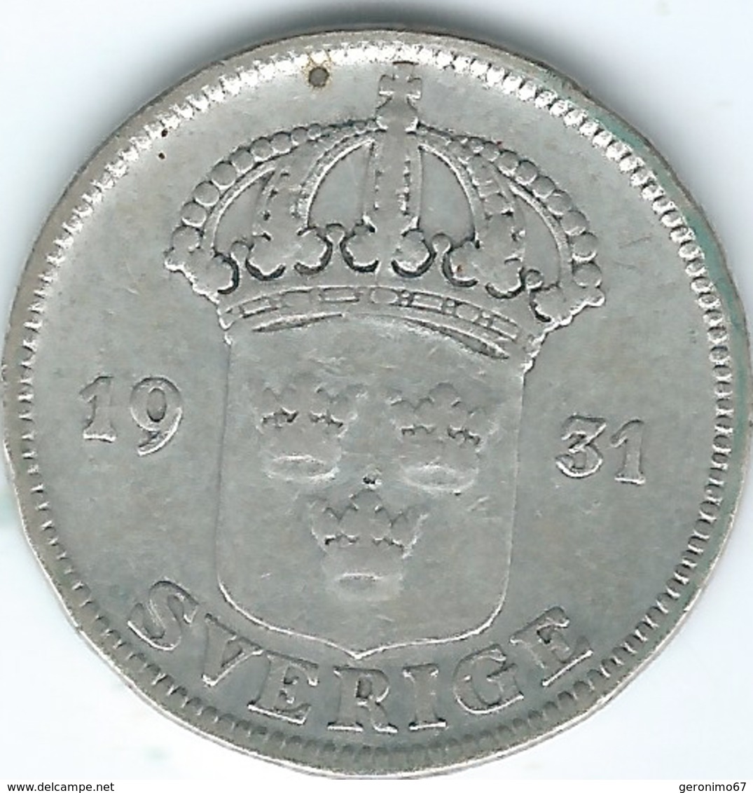 Sweden - 1931 - Gustav V - 50 Öre - KM788 - Sweden