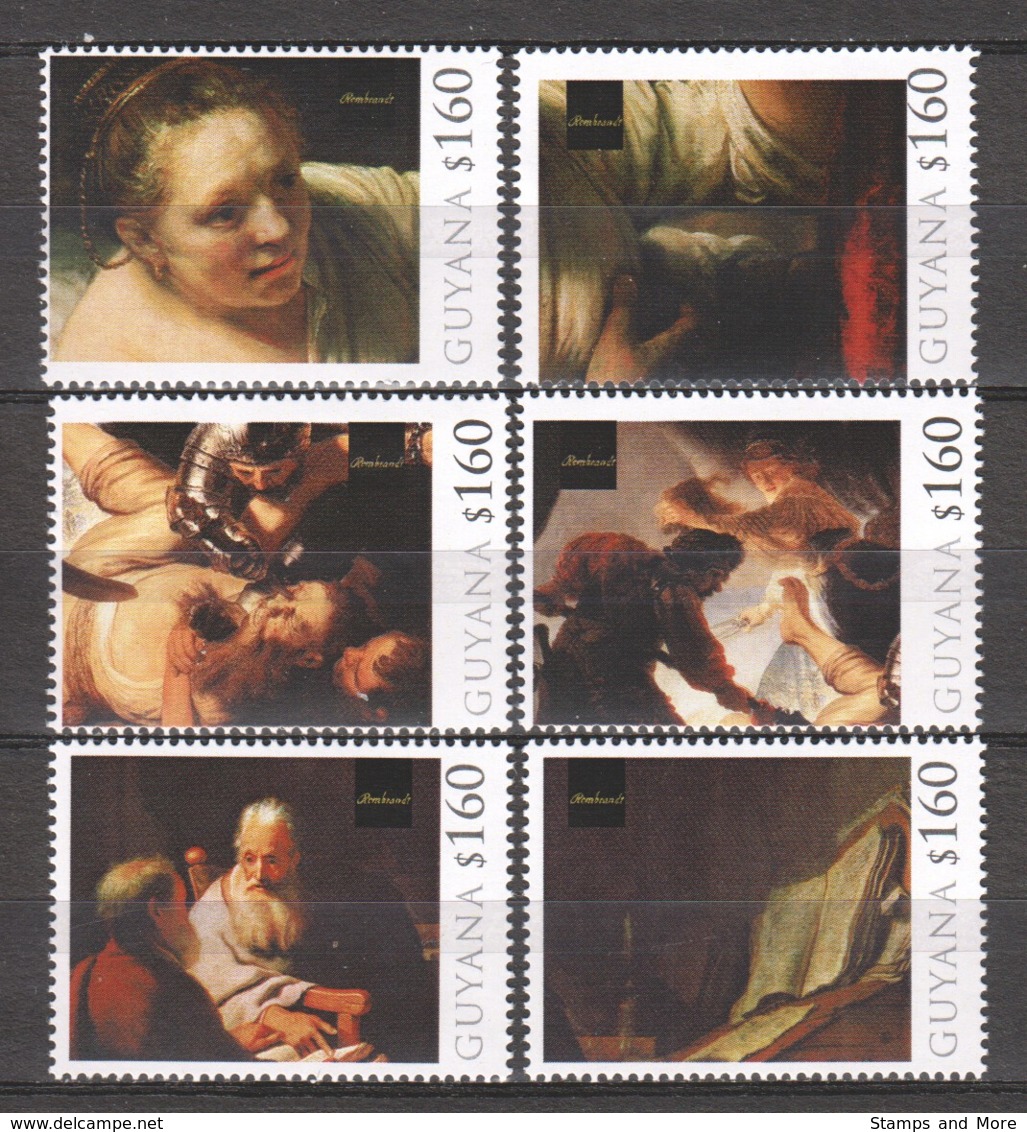 Guyana - MNH 3 Sets (2) PAINTINGS REMBRANDT (*) - Rembrandt