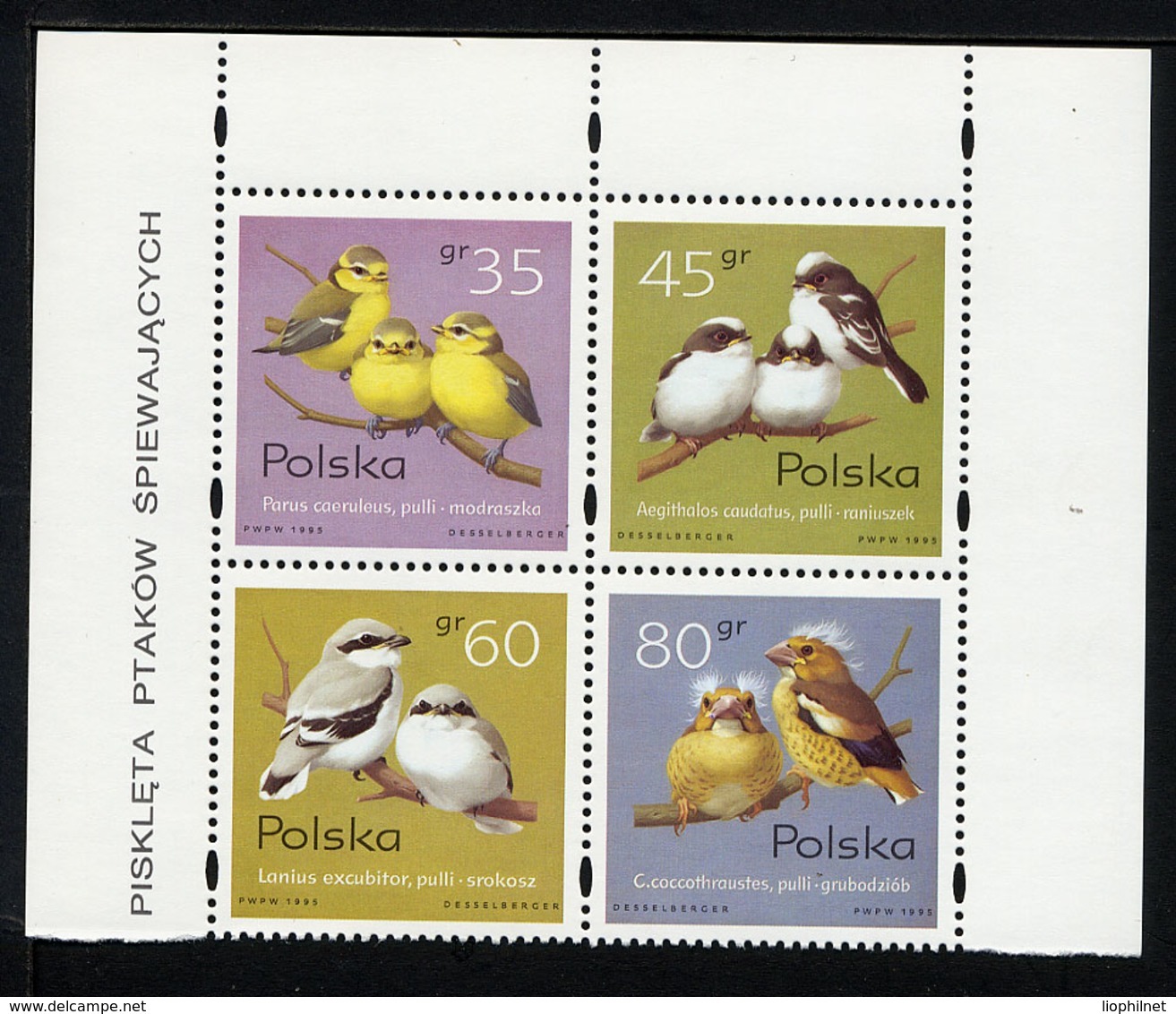 POLOGNE 1995, OISEAUX, 4 Valeurs Se-tenant, Neufs / Mint. R363 - Andere & Zonder Classificatie