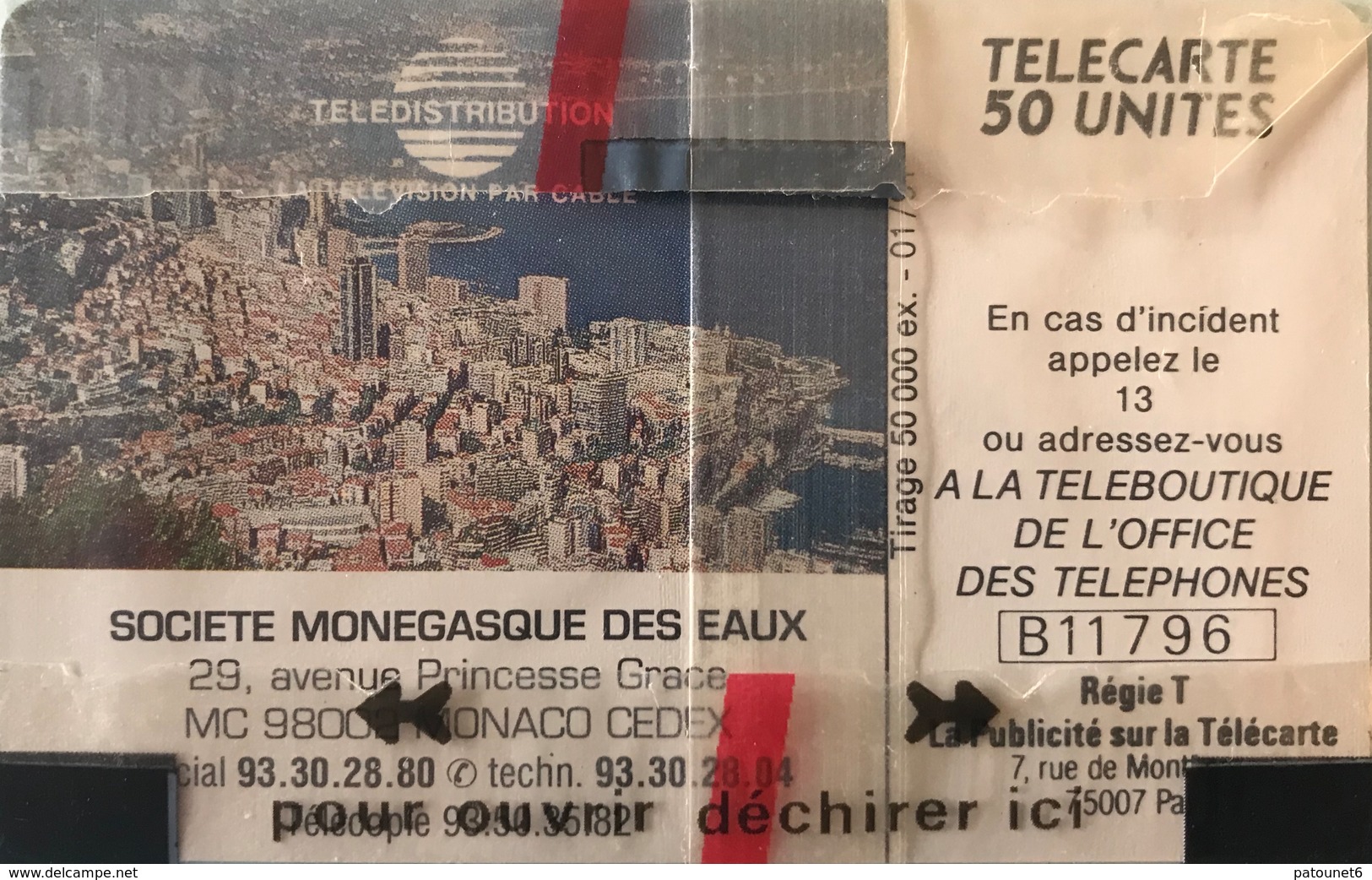 MONACO  -  Phonecard  -  MF 12  -  Télé Câblée  -  50 Unités  -  Neuve - Monaco