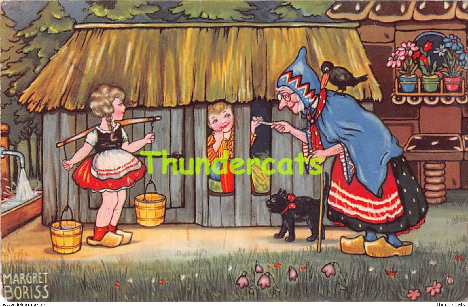 CPA ILLUSTRATEUR MARGRET BORISS ENFANT CHILD ARTIST SIGNED ( PLI - CREASE ) HANSEL GRETEL - Boriss, Margret