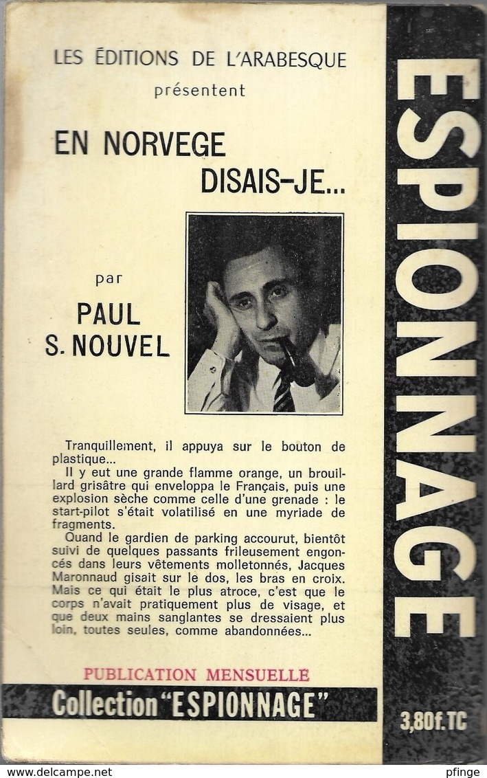 En Norvège, Disais-je Par Paul S. Nouvel   - L'arabesque Espionnage N°537 - Editions De L'Arabesque