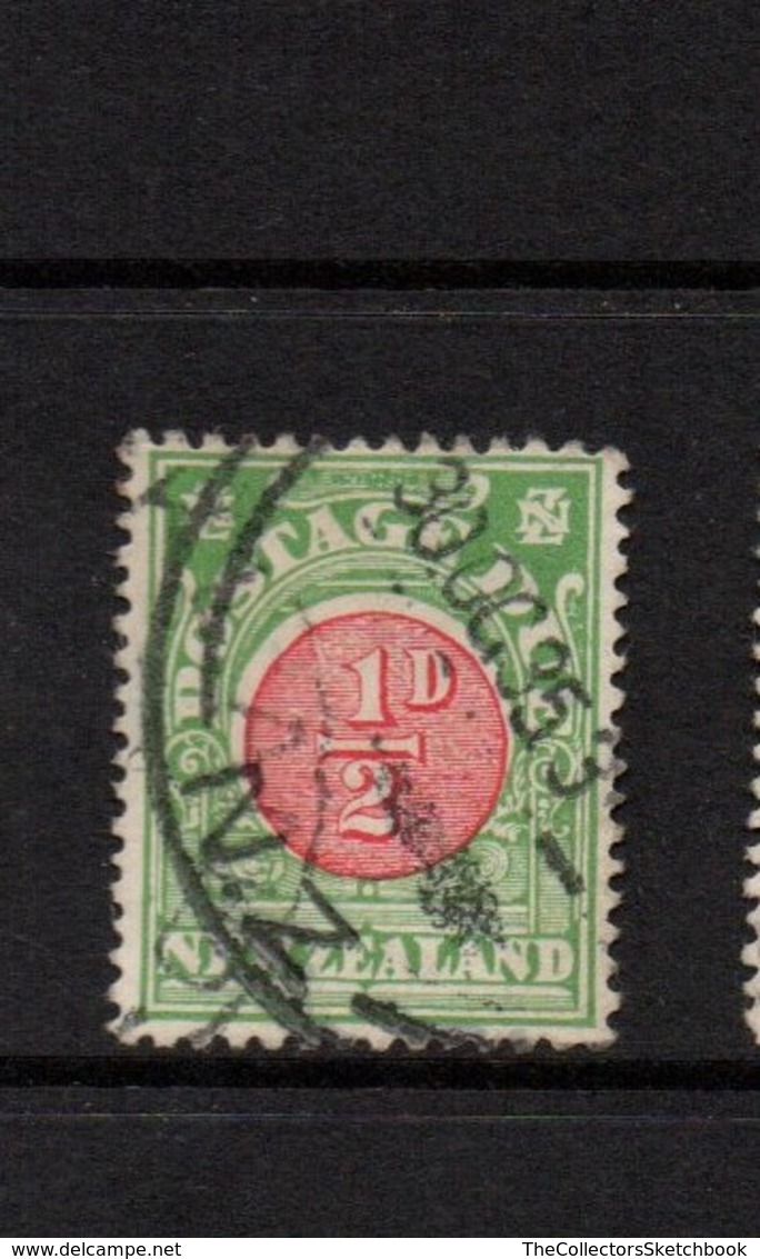 New Zealand Postage Due 1/2d Green    Chalky Paper - Postage Due