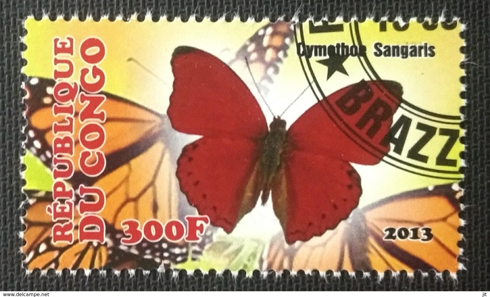 135. CONGO 2013 USED STAMP BUTTERFLY (CYMETHOE SANGARIS) - Used