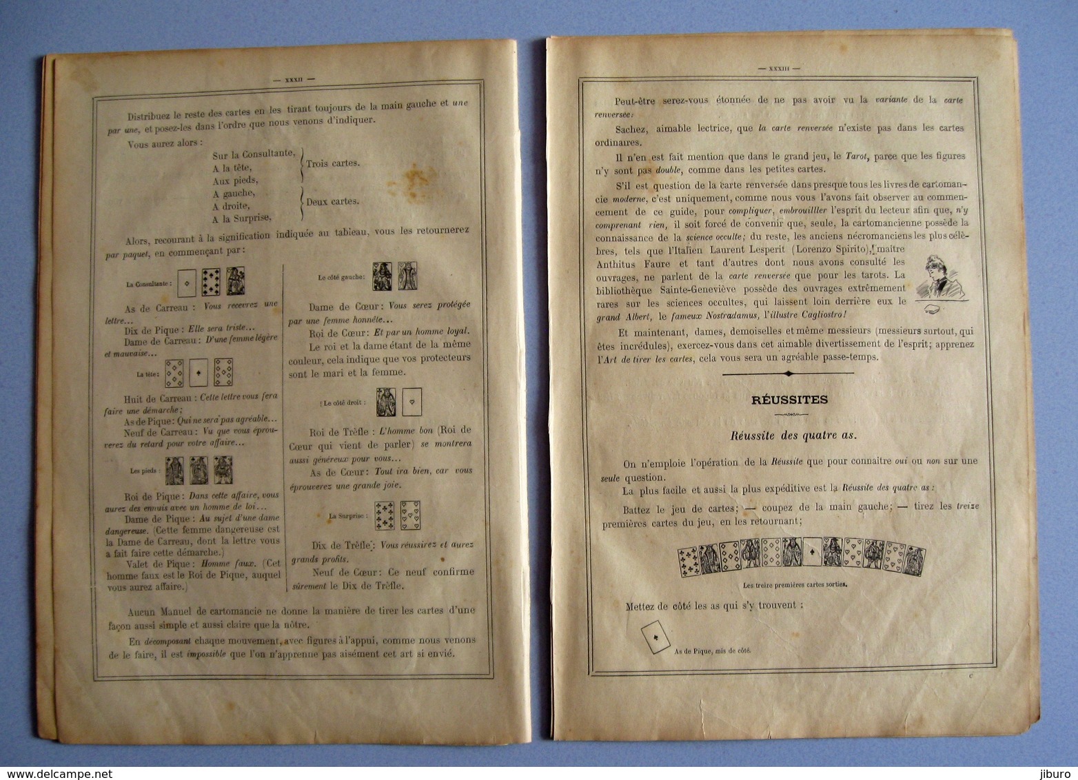 11 scans 1893 Cartomancie Cartomancienne Jeu Tireuse de cartes Piquet Voyante Voyance Machine à coudre New Home 229CH6