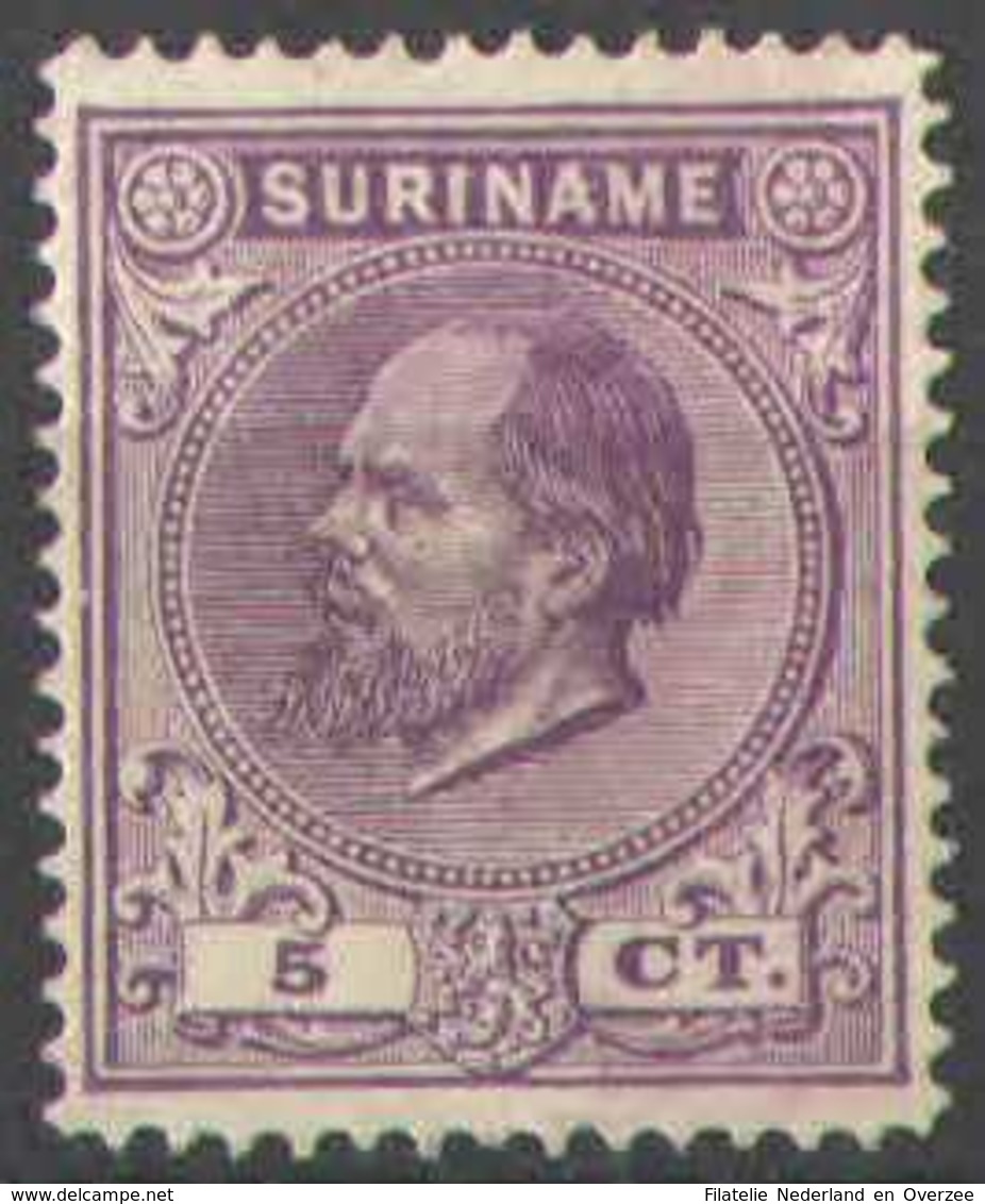 Suriname NVPH Nr 5 Ongebruikt/MH Koning Willem III 1873 - Surinam ... - 1975