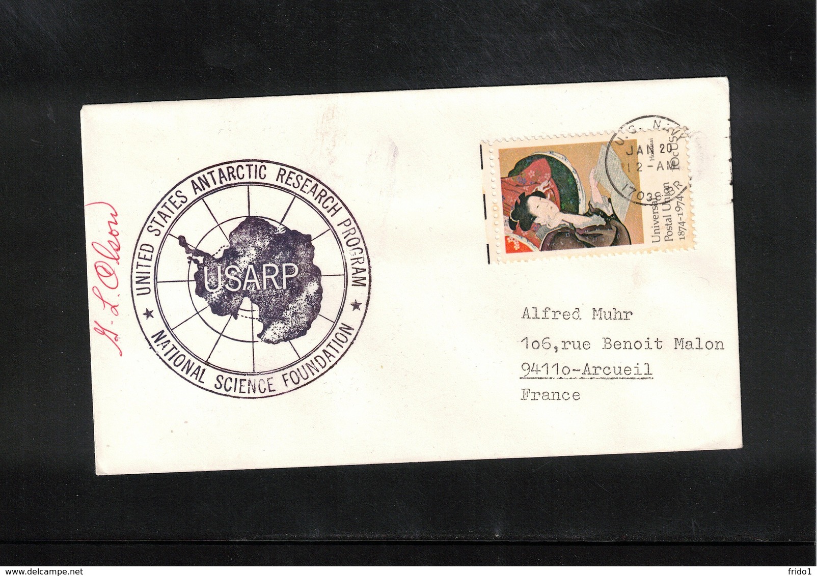 USA 1975 Antarctica USARP Interesting Signed Cover - Research Programs