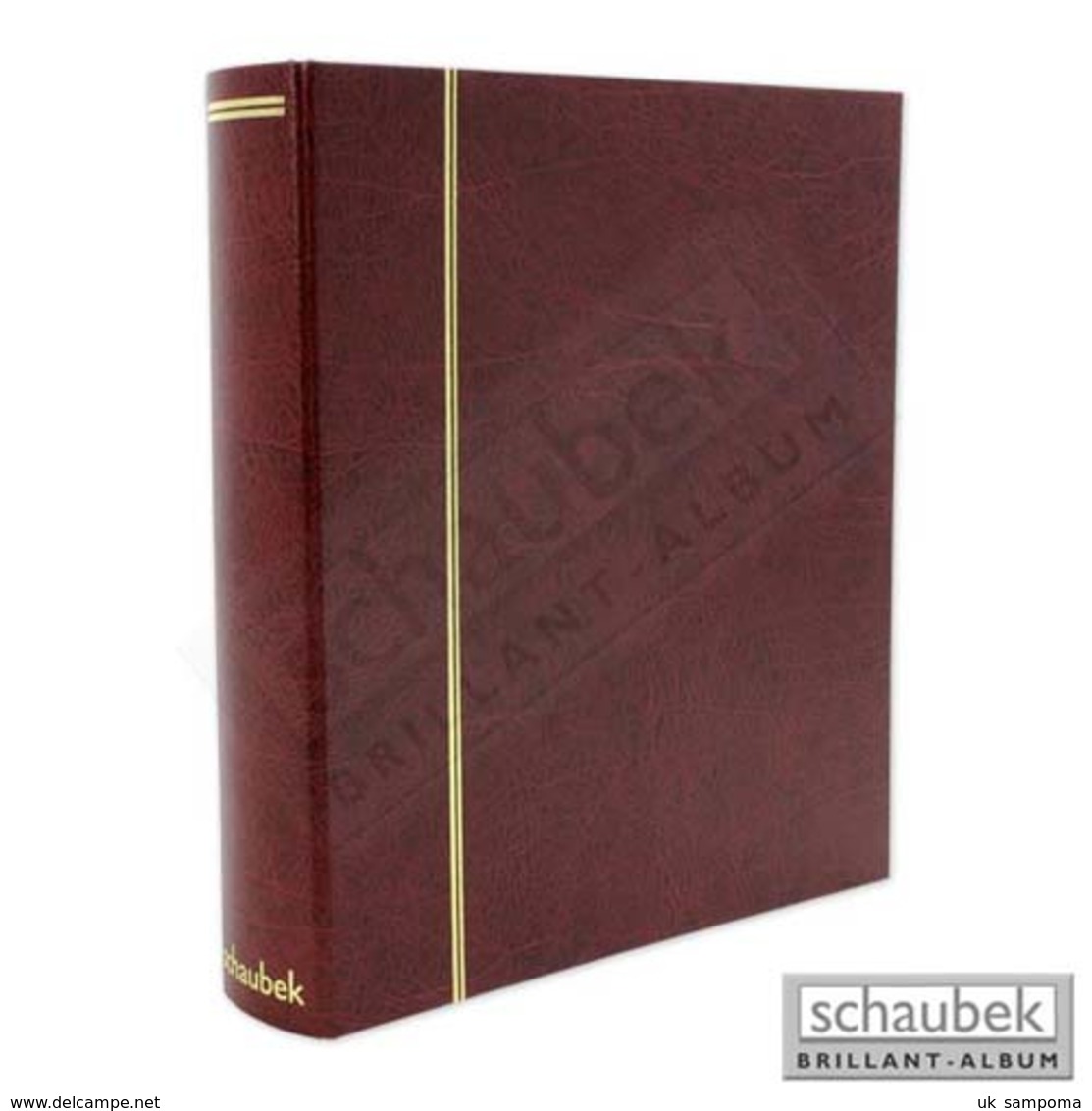 Schaubek Rb2061 Ring Binder Diplomat, 4 Rings Leatherette Red - Large Format, Black Pages
