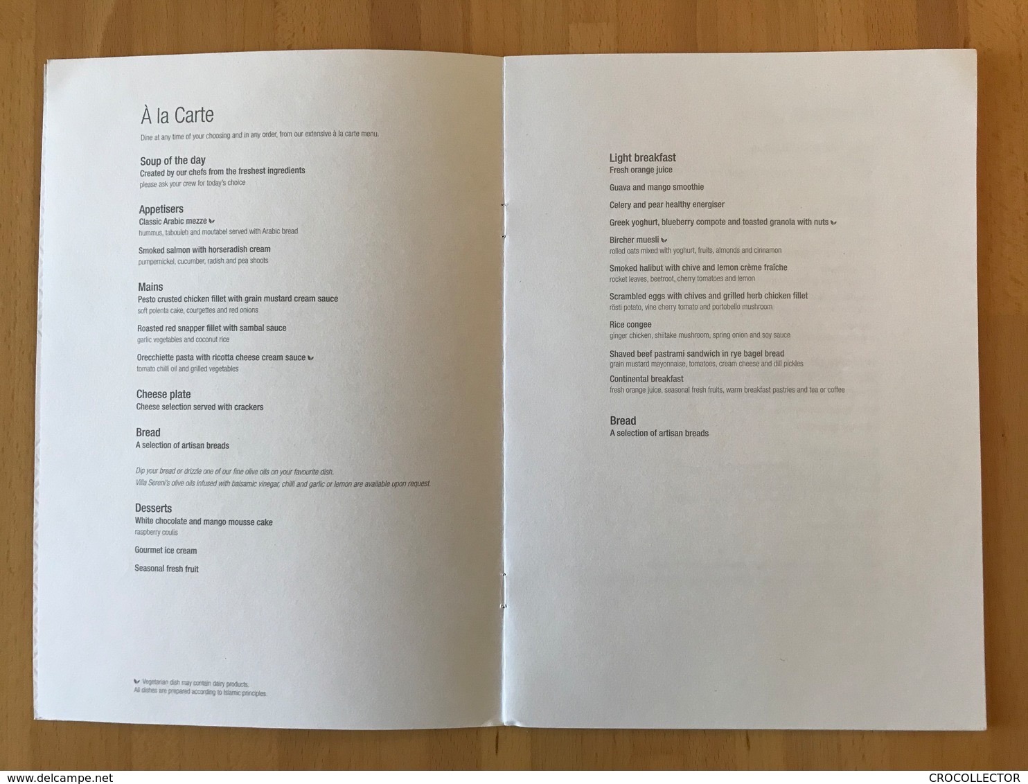 QATAR AIRWAYS BUSINESS CLASS MENU DOH-AP/JC/LDHB6/CY4-V1 - Menükarten