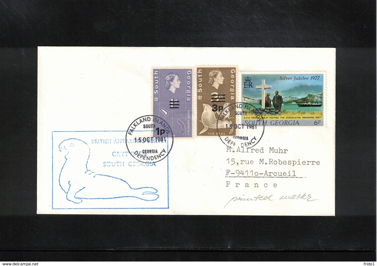 South Georgia 1981 British Antarctic Survey Interesting Cover - Programmi Di Ricerca