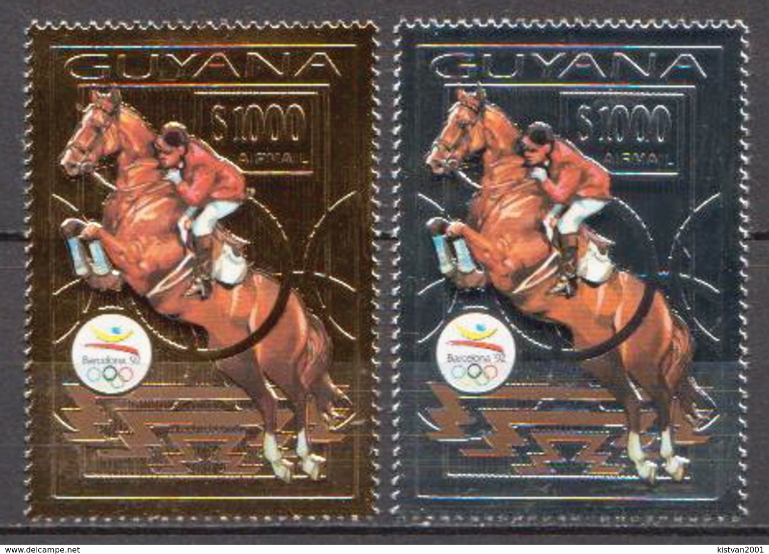 Guyana MNH Gold And Silver Foil Stamps - Estate 1992: Barcellona