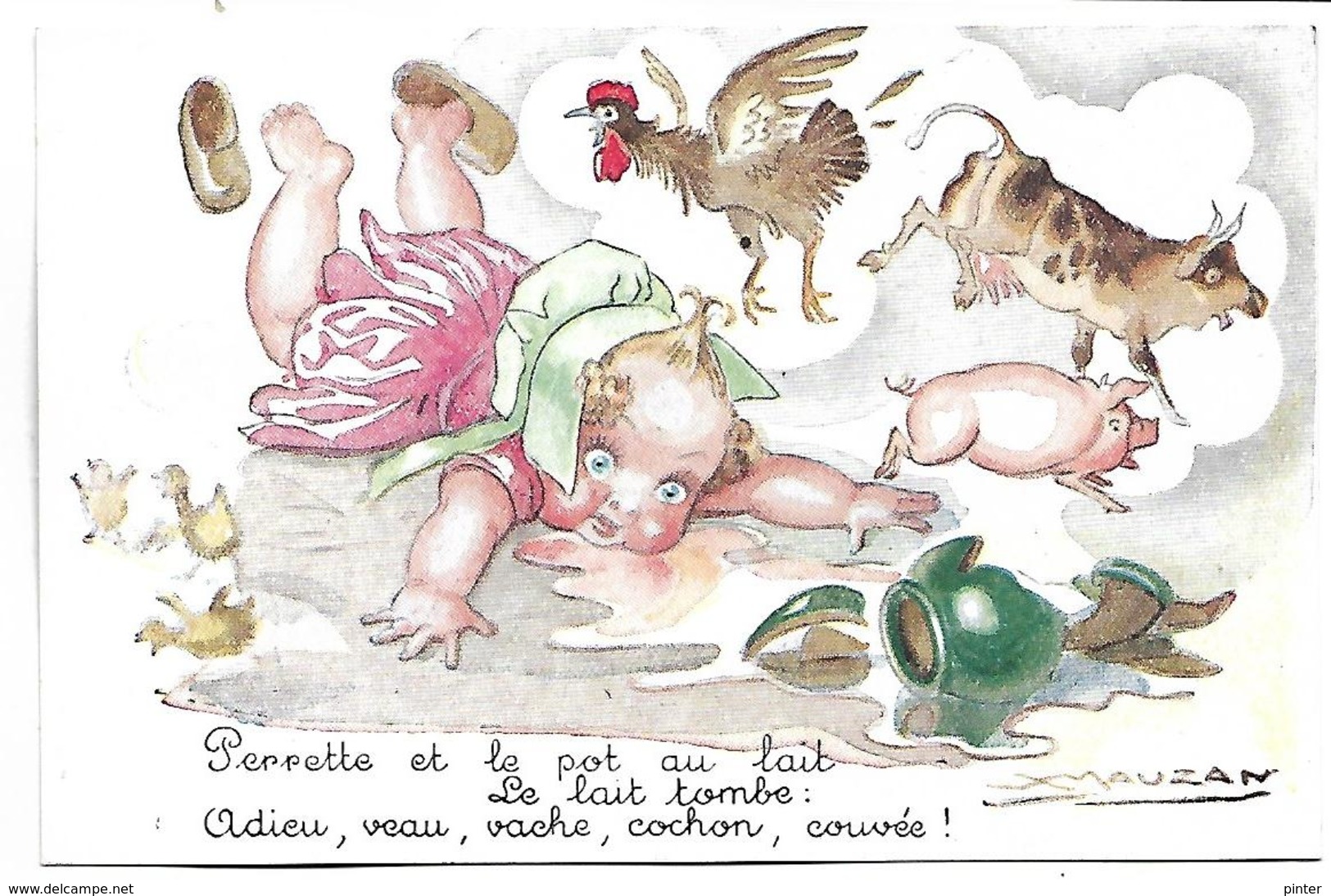 Perrette Et Le Pot Au Lait - Illustrateur MAUZAN - Mauzan, L.A.