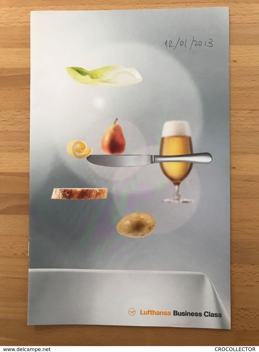 LUFTHANSA BUSINESS CLASS MENU LH 510 01/13-02/13 - Menú